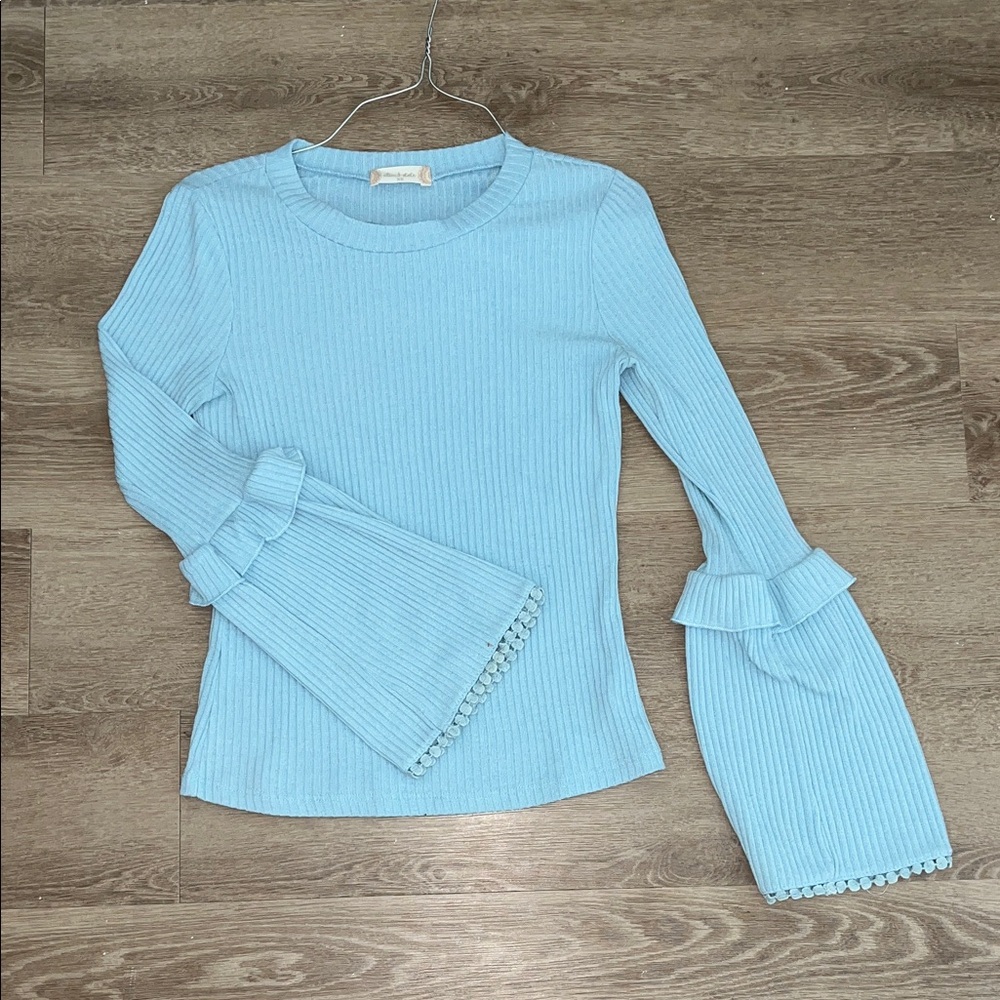 Altar’d State baby blue bell sleeve top